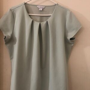 Liz Claiborne Womens Pastel Green XL Blouse